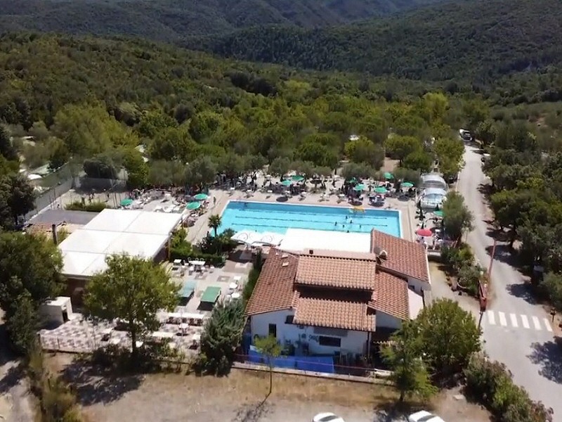 vista aerea dell'Etrusco Camping Village